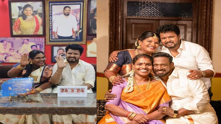 Robi shankar daughter Indraja shankar karthik wedding day announcement video Watch video : ரசிகர்களுக்குத்தான் முதல் பத்திரிகை... வீடியோ மூலம் திருமண தேதியை வெளியிட்ட ரோபோ ஷங்கர் மகள்... 