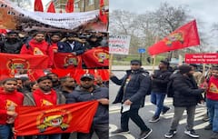 இலங்கை 76-வது சுதந்திர தினத்தில் பிரித்தானியாவில் புலம்பெயர் தமிழர்கள்  எதிர்ப்பு போராட்டம்