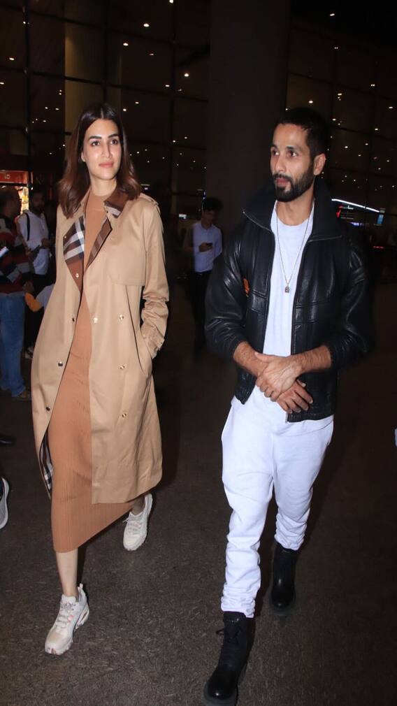 Kriti Sanon-Shahid Kapoor's Stylish Airport Look For Film's Promotions
