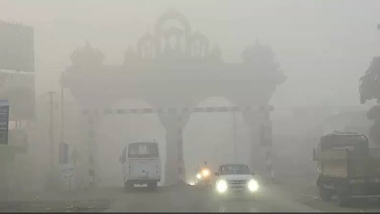 Weather Update: Fog and dew appears in gondal city at early morning at today, farmer was worried Weather Update: ઝાકળથી ઢાંકાયુ રાજકોટનું ગોંડલ શહેર, વહેલી સવારથી જ વાતાવરણ બદલાતા ખેડૂતો ચિંતિત
