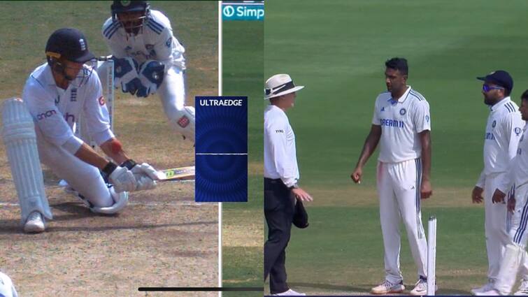 IND vs ENG 2nd Test Ravichandran Ashwin 500th test wicket dispute first umpire gave out and than not out Rohit checked DRS twice IND vs ENG: अश्विन के 500वें विकेट पर हुआ बवाल, पहले अंपायर ने दिया आउट फिर नॉटआउट; रोहित दोबारा DRS चेक करने के लिए भिड़े