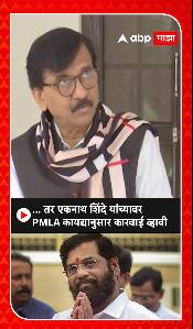 Sanjay Raut vs Eknath Shinde : ... तर शिंदेंवर PMLA कायद्यानुसार कारवाई व्हावी : संजय राऊत