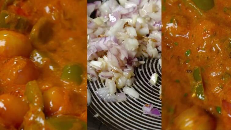 Onion Capsicum Masala Recipe for Rice Pulao Chapathi Check out delicious Food Onion Capsicum Masala: சுவையான குடை மிளகாய் மசாலா - வெங்காயம் சேர்த்து செய்து பாருங்க - ரெசிபி!
