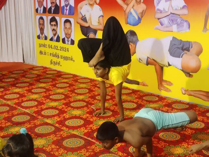 திருச்சியில் மாநில அளவில் யோகாசனப் போட்டி - 1000க்கும் மேற்பட்டோர் பங்கேற்பு