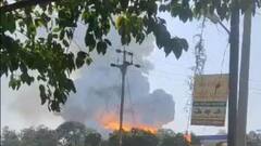 Harda Factory Blast: जोरदार धमाका और दहल गया हरदा, तस्वीरों में कैद भीषण धमाके का खौफनाक मंजर