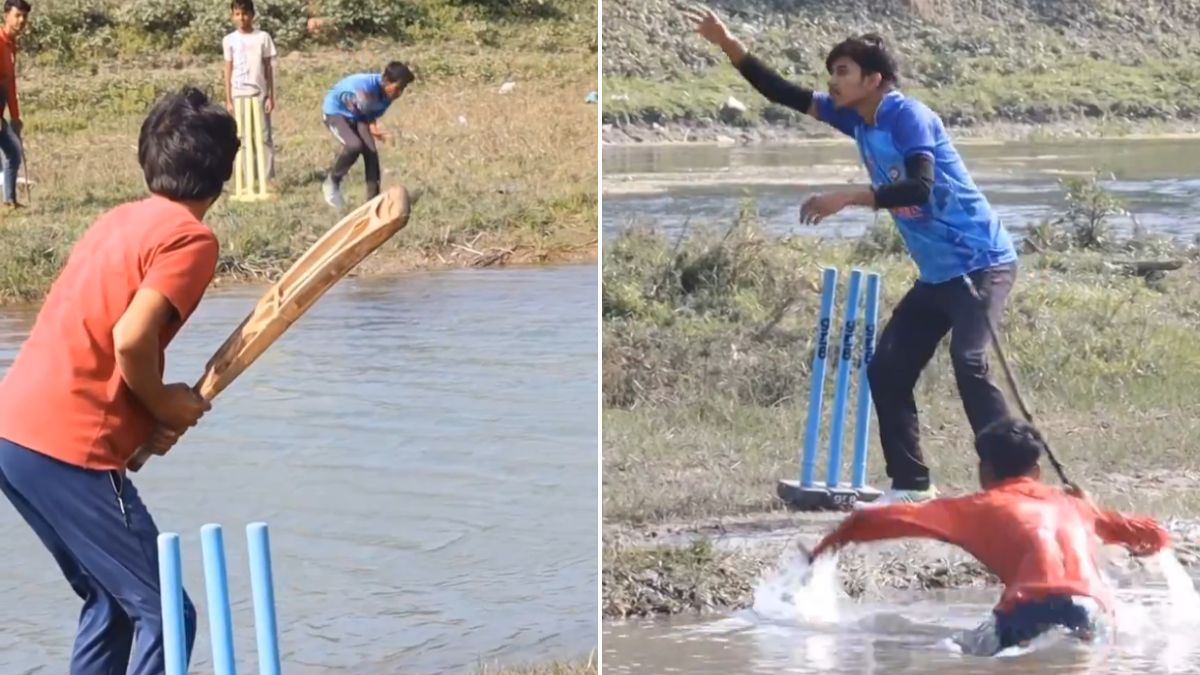 Viral Video Shows Players Playing Swimket Aquatic Version Of Cricket WATCH