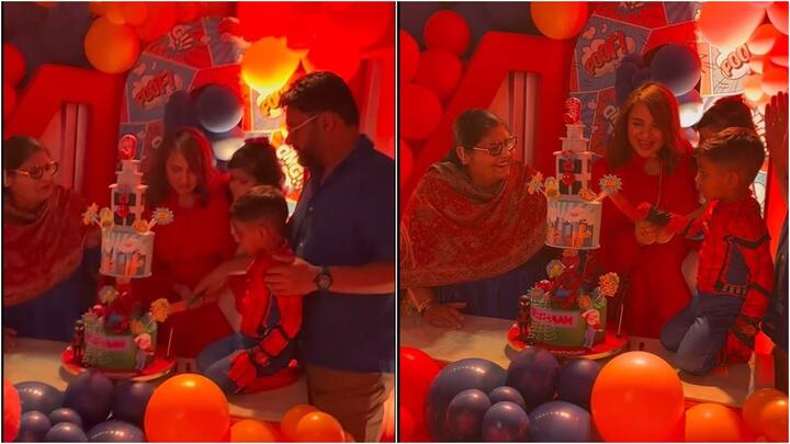 Kapil Sharma Son Trishaan Birthday: कपिल शर्मा ने अपने बेटे त्रिशान का बड़े ही धूमधाम से बर्थडे सेलिब्रेट किया. वहीं कॉमेडियन के लाडले के जन्मदिन की तस्वीरें सोशल मीडिया पर वायरल हो रही हैं.
