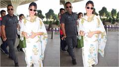 व्हाइट प्रिंटेड सूट पर दुपट्टा लिए एयरपोर्ट पर स्पॉट हुईं Jacqueline Fernandez , एक्ट्रेस की सादगी ने जीता फैंस का दिल