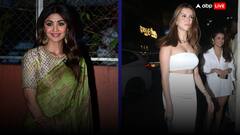 Celebs Spotted: ग्रीन साड़ी में शिल्पा शेट्टी का दिखा दिलकश अंदाज...तो व्हाइट ड्रेस में तारा सुतारिया ने फ्लॉन्ट की पतली कमर, देखें तस्वीरें