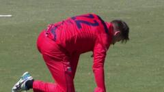 गेंद लगते ही ज़मीन पर गिरा खिलाड़ी, मुंह से आया खून; लाइव मैच की दुखद घटना कैमरे में रिकॉर्ड