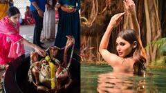 Mouni Roy Photos : ஈஷா யோகா மையத்தில் நாகினி நடிகை மெளனி ராய்!