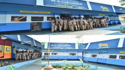 Sivagangai Government School Class Room in the Form of Train Coach- TNN Sivagangai: வண்டி, வண்டி ரயிலு வண்டி - சிவகங்கை அருகே ரயில் பெட்டி வடிவில் கிளாஸ் ரூம்.. அசத்தும்  அரசுப் பள்ளி