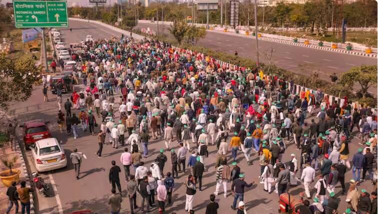 up farmers delhi ncr noida march stopped left the expressway after 5 hours and protest ended Farmers Protest: ਹੜਤਾਲ 'ਤੇ ਬੈਠੇ ਕਿਸਾਨ 5 ਘੰਟੇ ਬਾਅਦ ਐਕਸਪ੍ਰੈਸ ਵੇਅ ਤੋਂ ਹਟ ਗਏ, ਇਸ ਭਰੋਸੇ 'ਤੇ ਸਮਾਪਤ ਹੋਇਆ ਧਰਨਾ