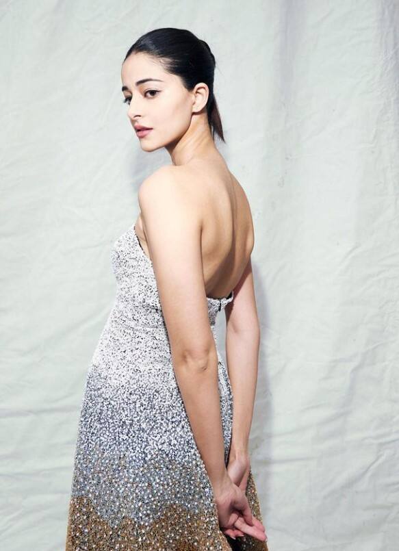 ਇਸ ਤੋਂ ਇਲਾਵਾ ਇਕ ਤਸਵੀਰ 'ਚ ਅਦਾਕਾਰਾ ਨੇ ਡੀਪਨੇਕ ਵ੍ਹਾਈਟ ਆਊਟਫਿਟ ਪਾਇਆ ਹੋਇਆ ਹੈ। ਅਨੰਨਿਆ ਨੇ ਬਨ ਬਣਾ ਕੇ ਆਪਣਾ ਲੁੱਕ ਪੂਰਾ ਕੀਤਾ ਹੈ।