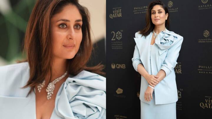 Kareena Kapoor Khan wowed in a powder blue outfit, capturing applause for fashion police.