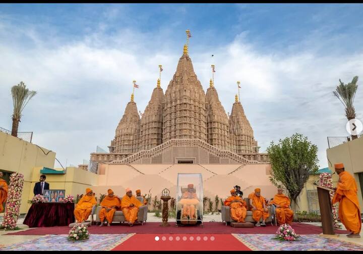 மேற்கு ஆசியாவின் மிகப்பெரிய இந்து கோயிலாக அமைக்கப்பட்டுள்ள இந்த பிரமாண்டமான கட்டிடத்தில் ஒரே நேரத்தில் 10,000 பேர் வரை தங்கலாம்