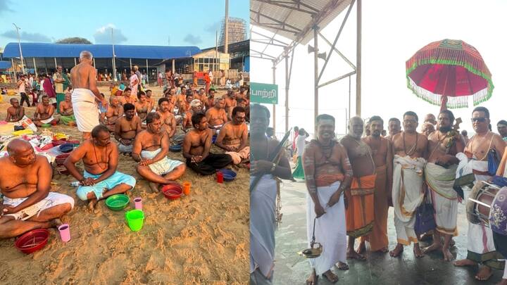 Thai Ammavaasai at Tiruchendur : இன்று தை அமாவாசயை முன்னிட்டு பொது மக்கள் திருச்செந்தூர் கடற்கரையில் குவிந்துள்ளனர்.