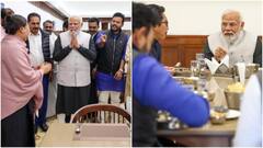 PM Modi's Surprise Lunch With MPs At Parliament Canteen — IN PICS