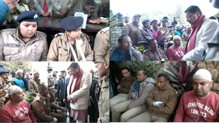 Uttarakhand CM Pushkar Singh Dhami visited Haldwani to assess the situation and engage with police personnel and individuals injured in the recent violence.