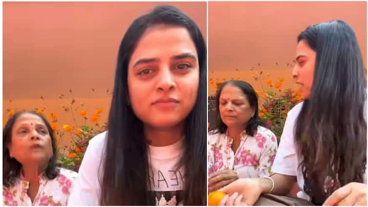 Orange Peel Theory Comedian Aanchal Agrawal mother Response Trending video Goes Viral social media trends 'Kya Isliye Itnaa Padhaaya...': Mother's Deadpan Response On 'Orange Peel Theory' Goes Viral — WATCH