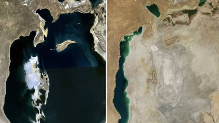 Aral Sea Disappeared In 50 Years Says NASAs Earth Observatory Aral Sea:50 ఏళ్లలో మాయమైపోయిన సముద్రం, వాతావరణ మార్పుల ఎఫెక్ట్‌