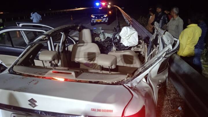 Samriddhi Highway Accident in Kopargaon taluka 3 died on the spot  Two people were injured martahi news Samriddhi Highway Accident : समृद्धी महामार्गावर पुन्हा अपघात, तिघांचा जागीच मृत्यू; दोन जण जखमी