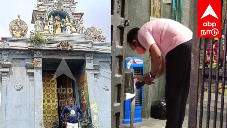 Theft of gallows, dhonga lamp in ancient Murugan temple near Tindivanam திண்டிவனம் அருகே பழமை வாய்ந்த முருகன் கோயிலில் தூக்கு கலசம், தூங்கா விளக்கு திருட்டு - பக்தர்கள் அதிர்ச்சி