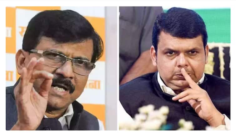 Sanjay Raut criticized Chief Minister Eknath Shinde along with  Devendra Fadnavis  Marathi news गुंडांनी गुंडासाठी चालवलेलं राज्य, मुख्यमंत्र्यांसह त्यांच्या मुलाच्या चौकशीसाठी SIT स्थापन करा, फोटो शेअर करत राऊतांचा थेट हल्लाबोल