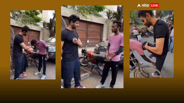 kartik-aaryan-fan-travelled-1160-kilometre-on-bicycle-to-meet-actor-jhansi-to-mumbai Video: 'જબરા ફેન', 1160 કિલોમીટર સાયકલ ચલાવીને કાર્તિક આર્યનને મળવા મુંબઈ પહોંચ્યો અનોખો ફેન,પગે લાગી લીધા આશિર્વાદ