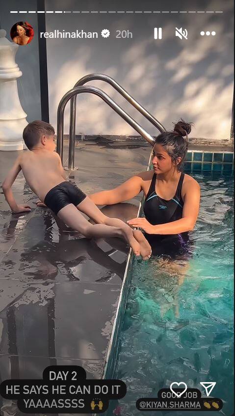 The 'Hacked' actress is also seen grooving to the tune of 'Bella Ciao' wearing a yellow dress, while she enjoys a late night scooty ride at Anjuna.