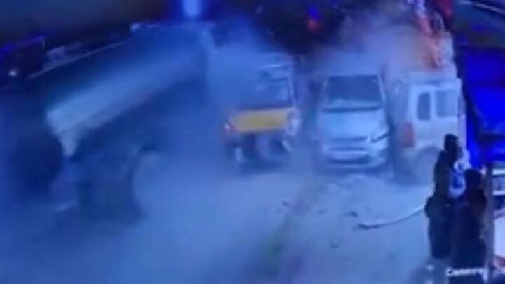 milk tanker crashes into multiple cars at Sikkim fair 3 dead సిక్కిమ్‌లో ఘోర ప్రమాదం, అదుపు తప్పి దూసుకెళ్లిన మిల్క్ ట్యాంకర్ - ముగ్గురు మృతి