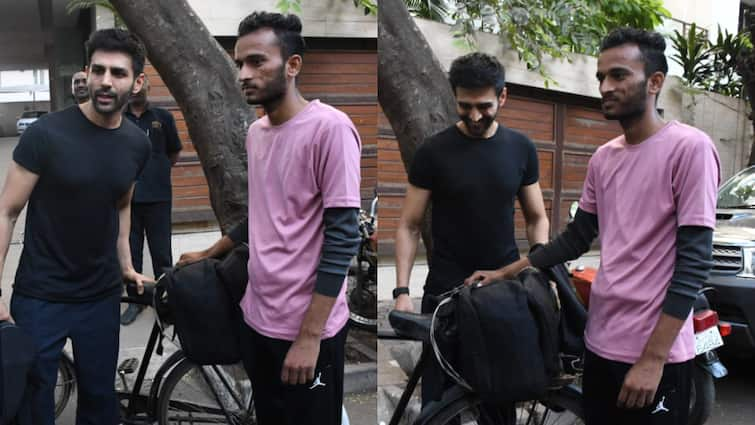 Kartik Aaryan Meets Fan Who Travelled Over 1000 Km On Cycle From Jhansi To Mumbai To See Him