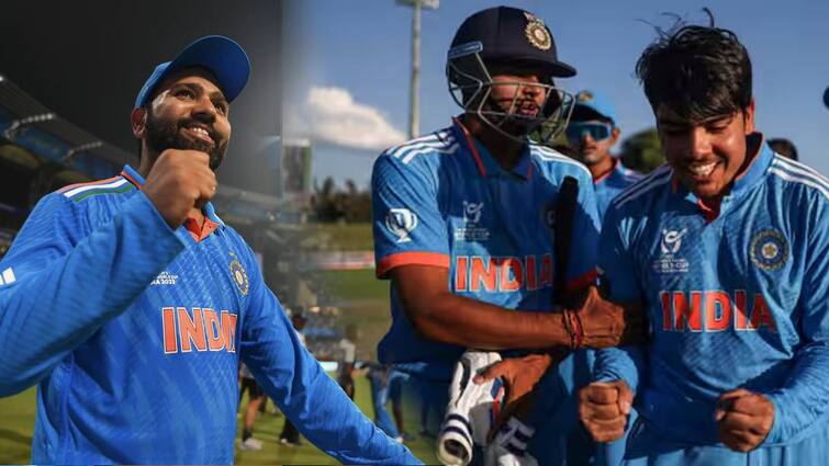 Rohit Sharma Wish India U19 Team to U19 World Cup Final Against Australia U19 Rohit Sharma: ”கப்பு முக்கியம் பிகிலு” - ஜூனியர் வீரர்களுக்கு வாழ்த்துகளை தட்டி விட்ட ரோகித் சர்மா