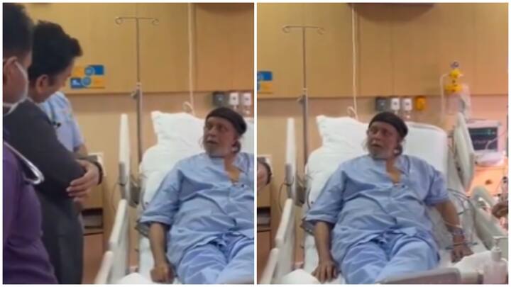 Mithun Chakraborty Health Update New Video Viral From Hospital Actor Seen Stable Mithun Chakraborty की तबीयत कैसी है अब? सामने आए वीडियो में मिला एक्टर का हेल्थ अपडेट