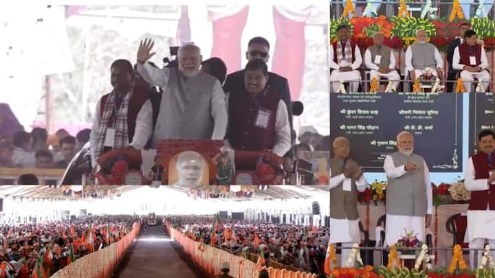 Prime Minister Narendra Modi visited the tribal-dominated region of Jhabua in Madhya Pradesh today where he launched multiple development projects worth Rs. 7,550.