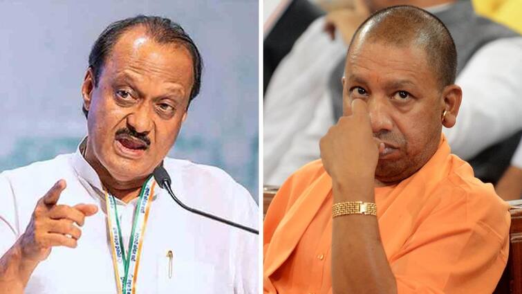Ajit Pawar taunts CM Yogi Adityanath the claim against Shivaji maharaj was dismissed Ajit Pawar on CM Yogi : अजित पवारांचा सीएम योगी आदित्यनाथ यांना खोचक टोला; शिवरायांवरील दावा खोडून काढला