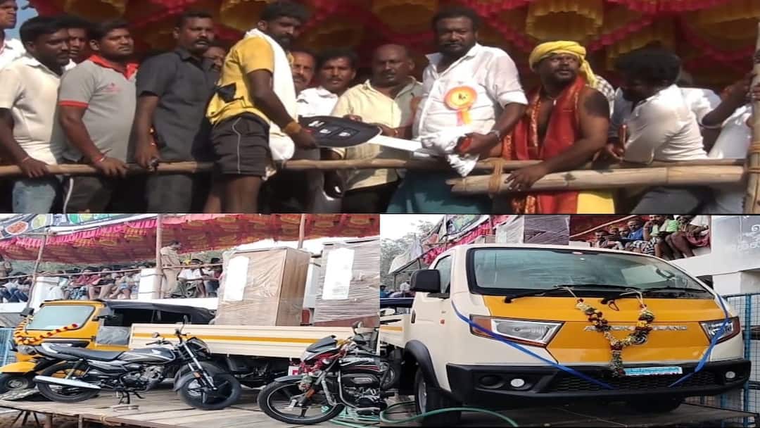 சிறந்த காளைக்கு டாடா ஏசி, சிறந்த மாடுபிடி வீரருக்கு ஆட்டோ பரிசு -  தொட்டப்பநாயக்கனூர் ஜல்லிக்கட்டில் அசத்தல் !