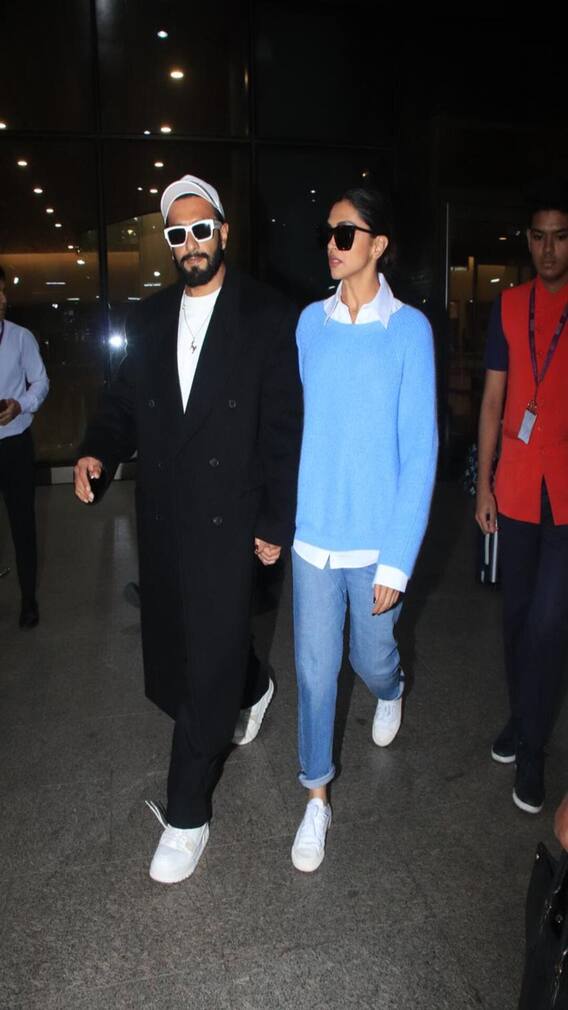 Ranveer Singh And Deepika Padukone Slay Latest Airport Look