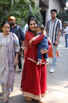 Jhalak Dikhhla Jaa 11: पति शोएब से मिलने बेटे के साथ सेट पर पहुंचीं दीपिका कक्कड़, रेड सूट में बेहद खूबसूरत दिखीं रुहान की मॉम