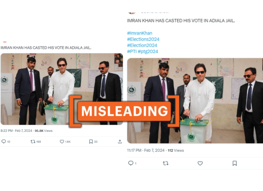 Fact Check: Old Image Circulated As Imran Khan Casting Vote In Recent Pakistan Polls