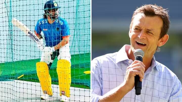 MS Dhoni’s Prime Sports Bat Sticker Gets Reaction From Adam Gilchrist Ahead of IPL this year MS Dhoni: পুরনো বন্ধুর দোকানের লোগো ব্যাটে, ধোনির অনুশীলনের ছবি দেখে কী মন্তব্য করলেন গিলি?