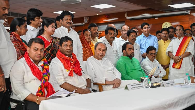 Odisha CM Naveen Patnaik BJD Candidates Rajya Sabha Nominations Debashish Samantray Subhasish Kuntia Two BJD Candidates File Rajya Sabha Nominations, Suspense Over Third Seat
