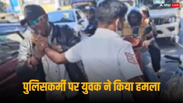 बिना हेलमेट चला रहा था बाइक, पुलिसवाले ने रोका तो चबा गया उसकी उंगली, जब पकड़ा गया तो…