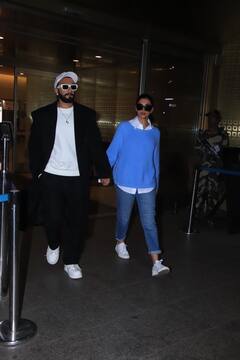 एयरपोर्ट पर एक दूसरे का हाथ थामे स्पॉट हुए दीपिका-रणवीर, विंटर लुक में कपल दिखा बेहद स्टाइलिश, देखें तस्वीरें