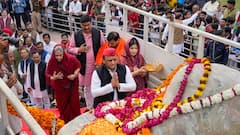 SP Chief Akhilesh Yadav Worships 'Shaligram Shila' Brought From Nepal For Temple