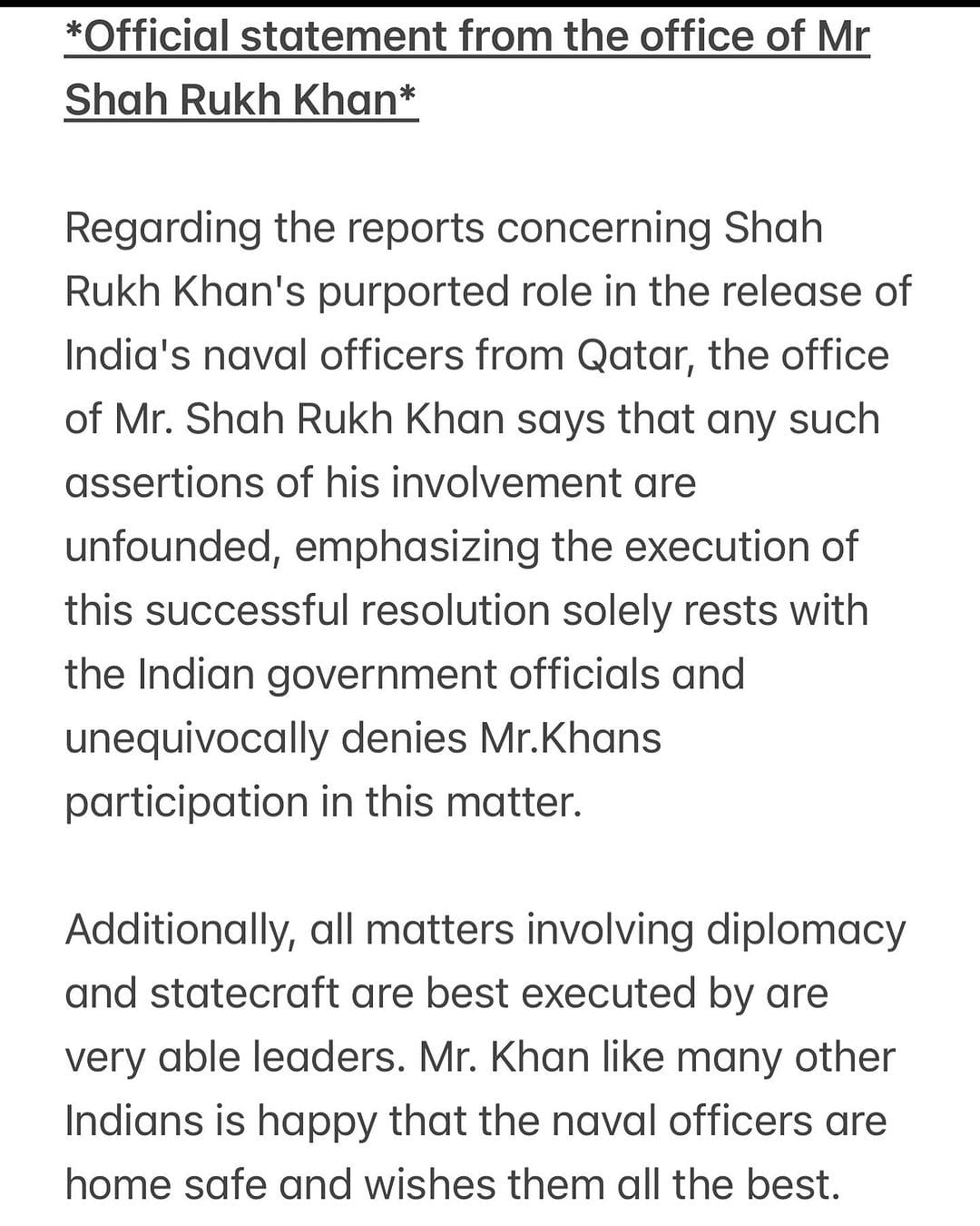 क्या 8 पूर्व नौसैनिकों की रिहाई में शाहरुख खान का हाथ? SRK ने बताई सुब्रमण्यम स्वामी के दावे की सच्चाई