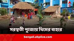 জমিদারবাড়ি থেকে শৈশবের দিন, সরস্বতী পুজোয় থিমের বাহার