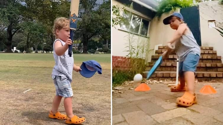 Viral Video Hugo Heath 3 Year Old Toddler Australian Boy Batting Unbelievable Skills 3-Year-Old Australian Boy Showcases Unbelievable Batting Skills, Video Goes Viral - WATCH