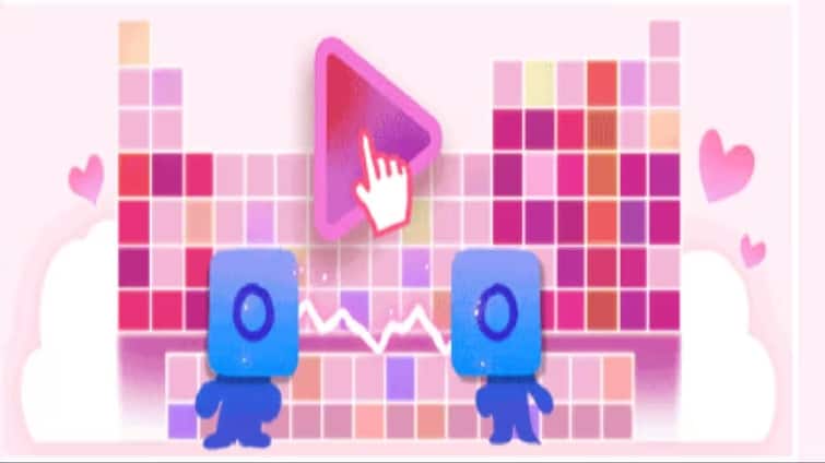Google Doodle Today Celebrates Valentines Day February 14 With Chemistry Game Cu Pd marathi news Google Doodle Today : तुमच्या नात्यातील Bond कसा आहे? हे आता गुगल सांगणार; गुगलकडून 'व्हॅलेंटाईन डे'चं खास डूडल