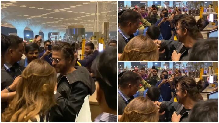 Shah Rukh Khan Wished Birthday to  Paparazzi on Airport video viral Watch: शाहरुख खान ने एयरपोर्ट पर फोटोग्राफर को बर्थडे विश करते हुए दिया आशीर्वाद, एक्टर के वायरल वीडियो ने जीता दिल